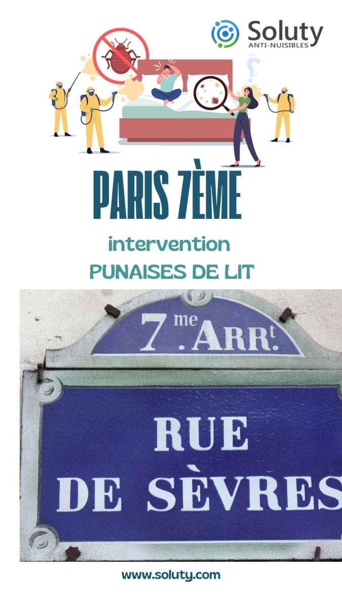 Société de désinsectisation de punaises de lit et exterminateur de nuisibles Paris 7ème 